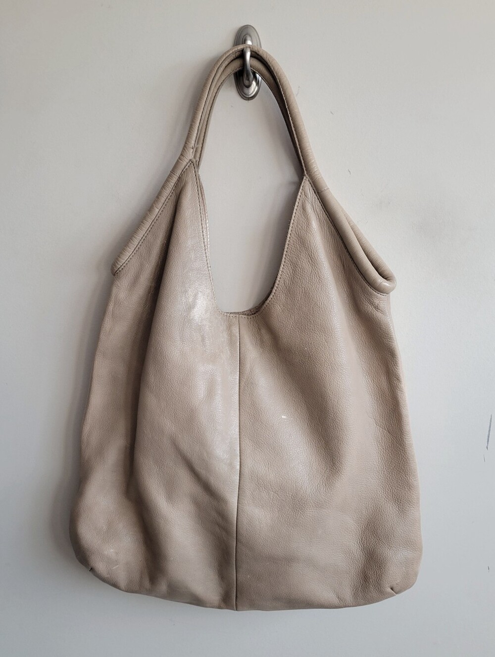 Anthropologie Isa Leather Tote Bag Taupe